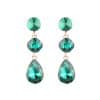 Women's Drop Shape Glass Gemstone Earrings