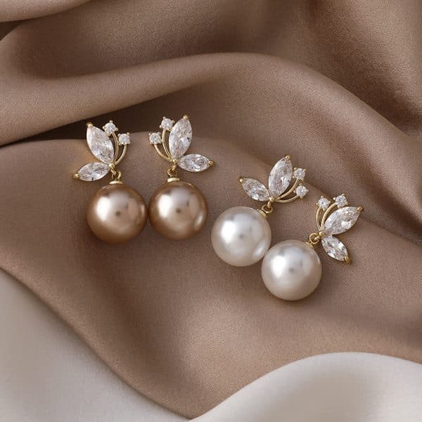 Stylish Micro-set Zircon Butterfly Earrings
