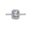 Women's Sterling Silver Moissanite Closed Ring