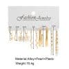 Simple Temperament Dripping Butterfly Snake Pearl Earrings 5-piece Set
