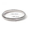 Women's Exaggerated Vertical Stripe Ring Elastic Titanium Steel Bracelet