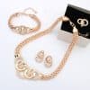Diamond-encrusted Section Chain Jewelry Set Four-piece Set