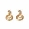Retro Exaggerated Multi-circle Winding Personality Fashion Titanium Steel Earrings