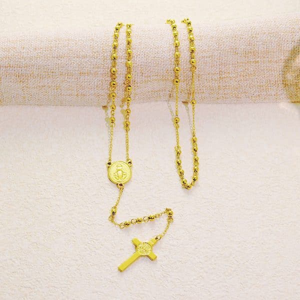 Stainless Steel Cross Pendant Necklace Sweater Chain Necklace