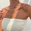 Women's Colorful Diamond-embedded Heart-shaped Clavicle Necklace