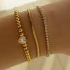 Women's European And American Twin Beaded Heart Bracelet
