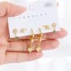 Lightning Current Su Star Earrings Simple And Exquisite 6 Piece Set