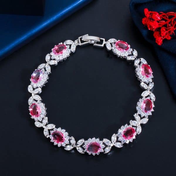 Copper Inlaid Zircon Full Diamond Bracelet