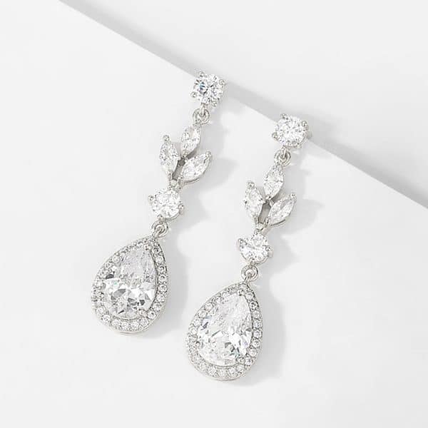 Elegant Long Style Drop AAA Zircon Earrings