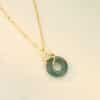 Women Peace Buckle Gold And Silver Necklace