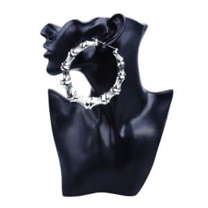 Exaggerated Iron Large Circle 100mm Bamboo Earrings