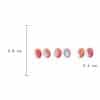 925 Silver Needle Color Geometric Square Oval 6 Six-piece Set Of Earrings