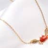 Cute Red Little Crab Element Clavicle Chain