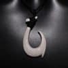 Yak Bone Carved Fishhook Brand Pendant Necklace