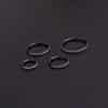 Pure Stainless Steel Split Ring Round Set Zircon Earrings