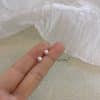 Gentle Temperament Perfect Circle Pearl Earings Set Mini Women