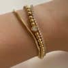 Women's European And American Twin Beaded Heart Bracelet
