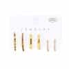 Fashion Color Brick Glossy Brick Stud Earrings Set Of 6