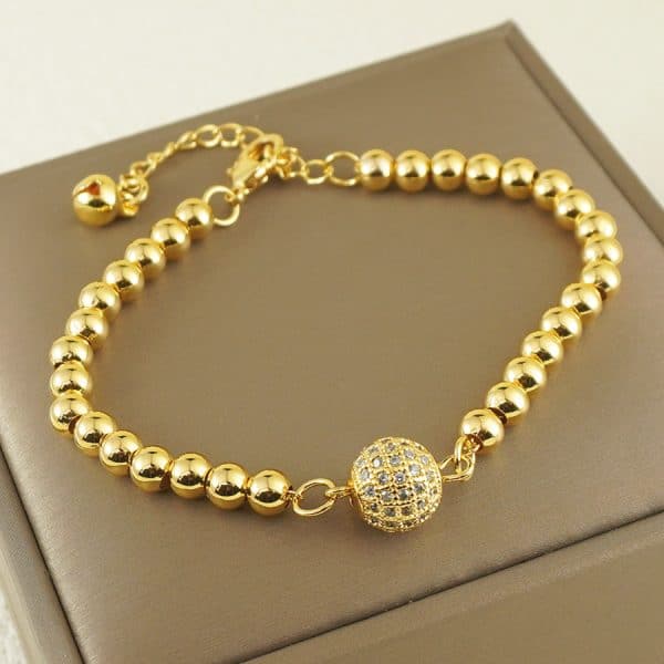 Copper Bracelet With Zircon Arabic Style Exquisite Daily Ornament Jewelry Accessories