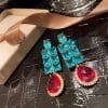 Light Luxury Heavy Industry Drop-shaped Exaggerated Earrings