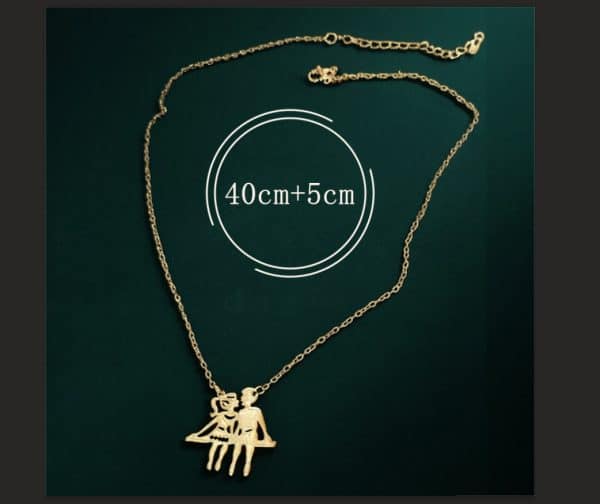 Fashion Stainless Steel 18K Gold Men And Women Couple Ins Style Necklace