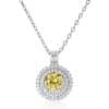 Golden Yellow Necklace Women's Sterling Silver