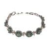 Women's Silver-plated Beautiful Flowers-shaped Diamond Bracelet
