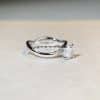 1 Karat Classic Four-claw Ring Winding Twisted Arm Moissanite
