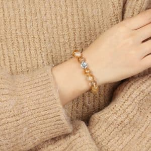Design Crystal Citrine Ornament Girlfriend Gift Bracelet