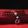 Cinnabar Wholesale Purple Gold Sand Buddha Beads Rosary Hand-woven Bracelet