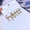 High-end Korean Style Korean Earrings 6-piece Simple Set