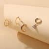 Zircon Triangle Stud Earring Set 4 Piece Set
