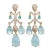 Women's Drop Shaped Diamond Zircon Earrings