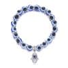 Blue Devil's Eye Bracelet Butterfly Turtle Owl Pendant Resin