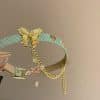 French Sweet Green Butterfly Necklace For Women