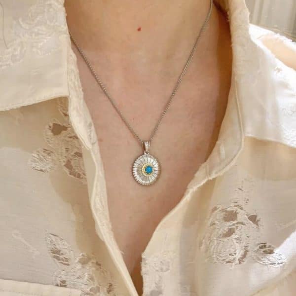 Turquoise Necklace Fashion Retro Exquisite Light Luxury High Sense