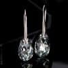 Drop-shaped Austrian Crystal Ear Hook Earrings