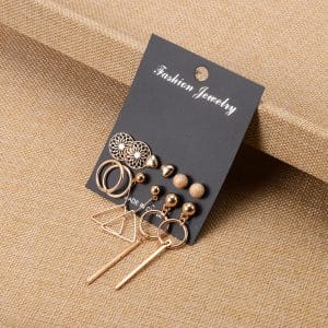 Love Frosted Geometric Tassel Earring Set