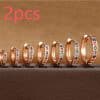 Trendy Circle Zircon Perforated Stud Earrings