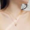 S925 Sterling Silver Necklace Female Oval Ice Flower