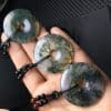 Natural Water Plants Agate Safety Buckle Pendant