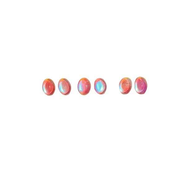 925 Silver Needle Color Geometric Square Oval 6 Six-piece Set Of Earrings