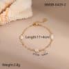 European And American Ins Freshwater Pearl Necklace Color Zircon Titanium Steel Bracelet