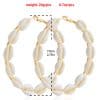 Women's Exaggerated Geometric Big Circle Shell Earrings