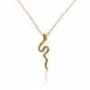Popular Geometric Irregular Glossy Ring Snake Pendant Clavicle Chain