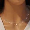 Gentle Drop-shaped Artificial Zircon Necklace