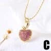 Fruit Strawberry Cherry Pendant Necklace Jewelry For Women