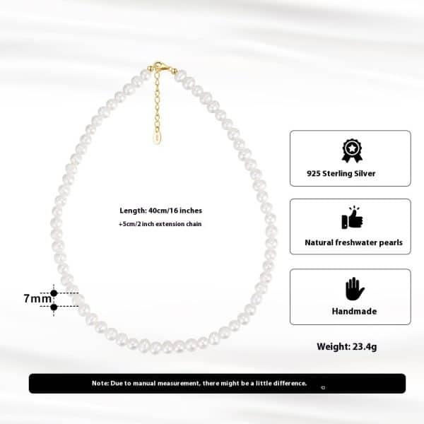 Women's Natural Freshwater Pearl Adjustable Necklace
