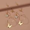 Diamond set earrings with fresh and exquisite butterfly combination
