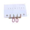 INS Wind Zircon Micro Set Geometric Stud Earrings
